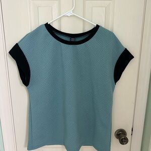 Women's Teal Top with Black Accents